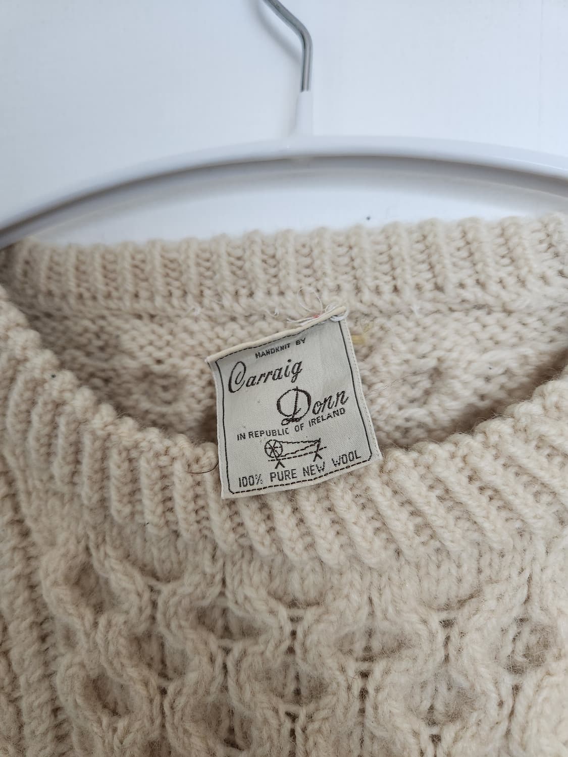 아일랜드 핸드니팅 퓨어 울 아란 스웨터 상품이미지5
