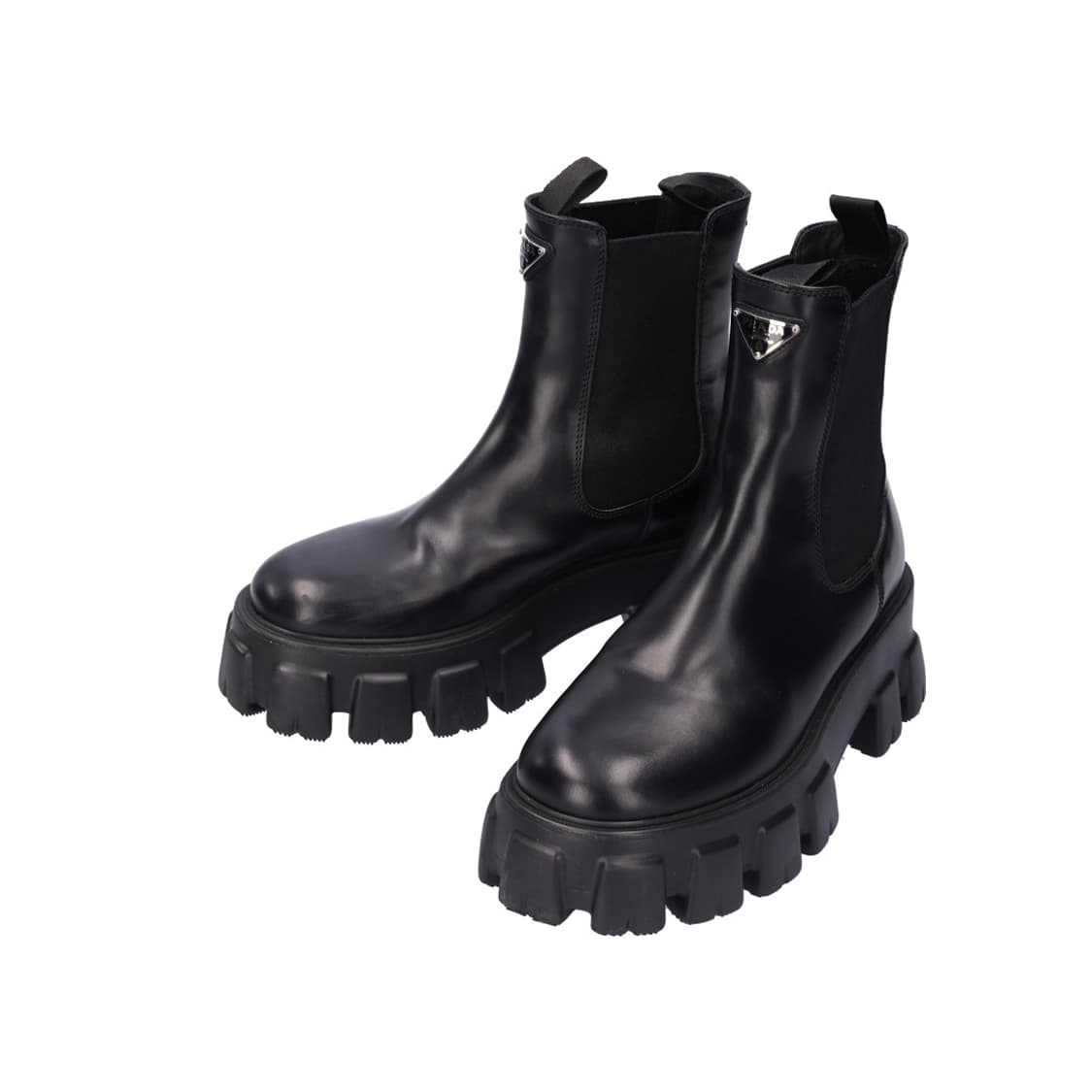 프라다 1T256N 워커 부츠 브러쉬드 레더 블랙 38 상품이미지5