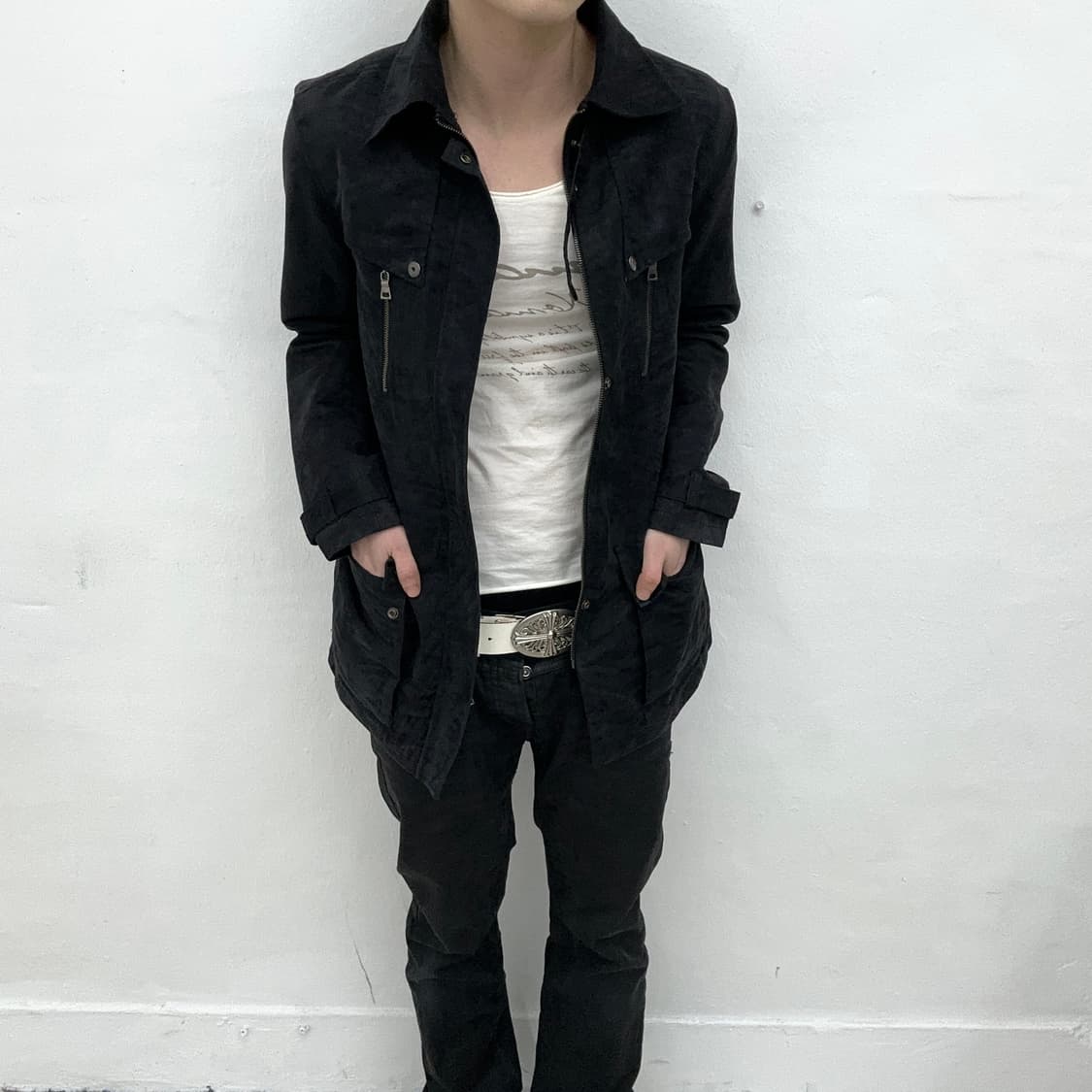 waxed suede coat jacket 상품이미지1