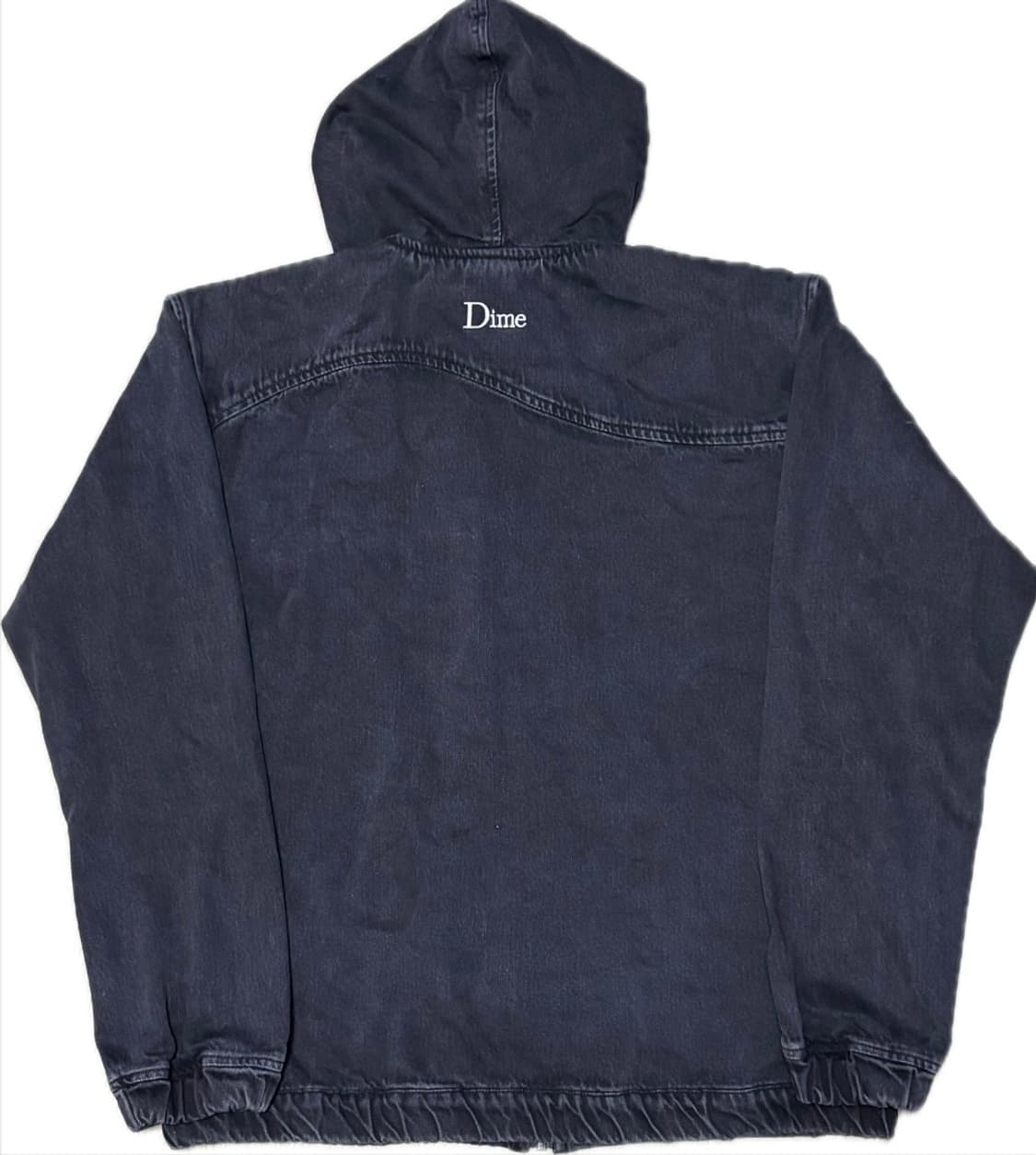 [L] 다임 데님 후드집업 블랙 상품이미지4