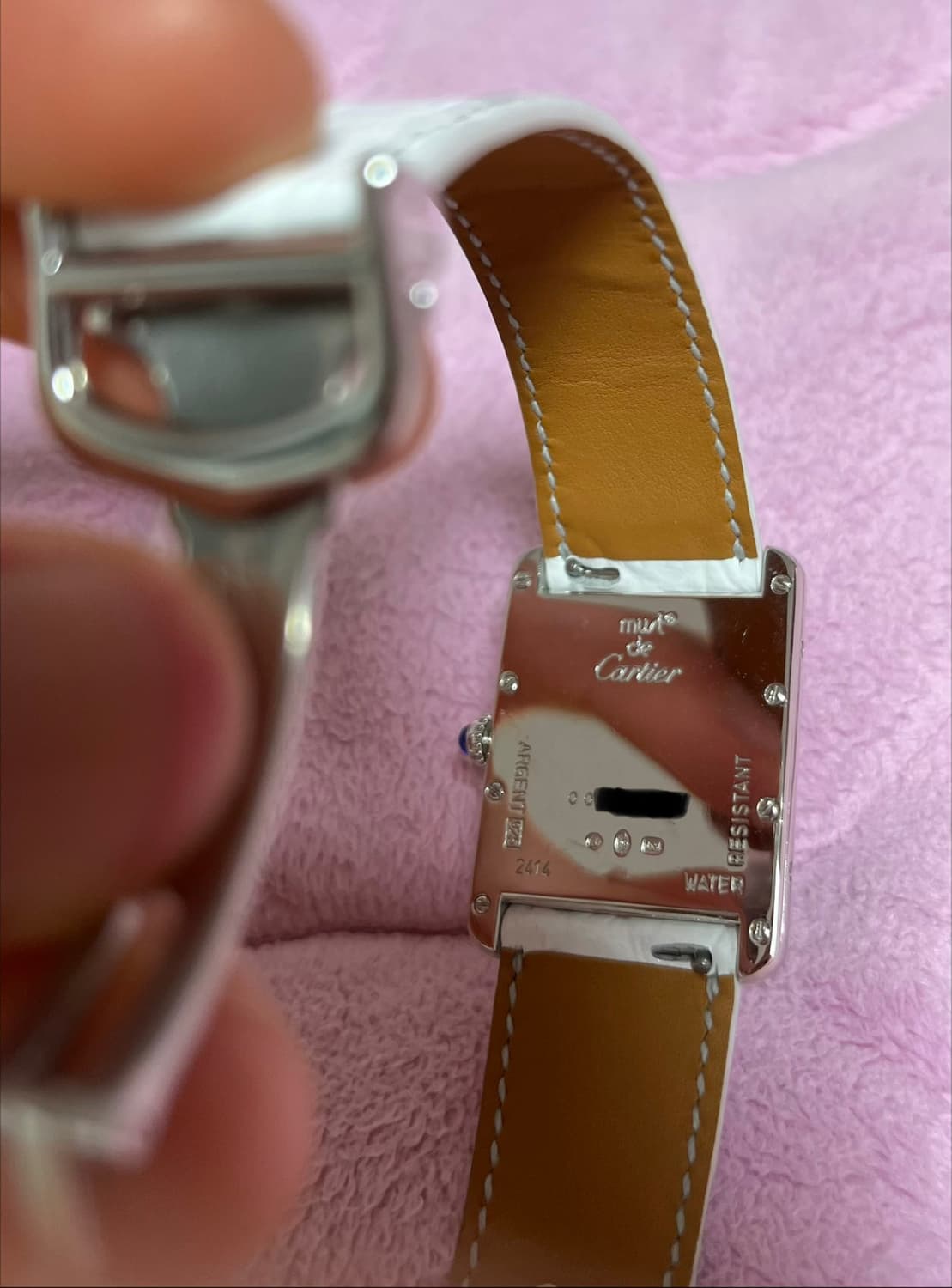 희귀) 빈티지 까르띠에 아라빅 머스트 탱크 디버클 L/XL 화이트 골드 상품이미지6