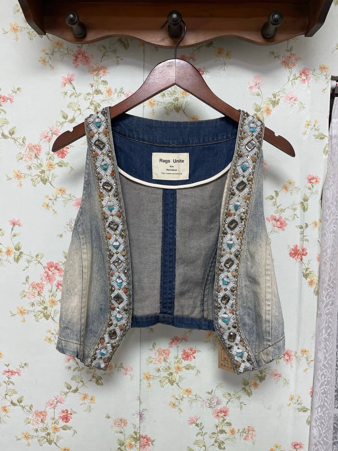 에스닉 비즈 데님 베스트 상품이미지1