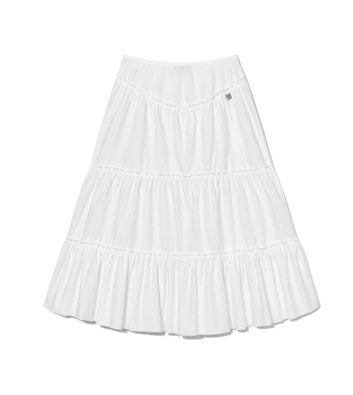 글로니 로데오 러플 스커트 화이트 M 상품이미지1