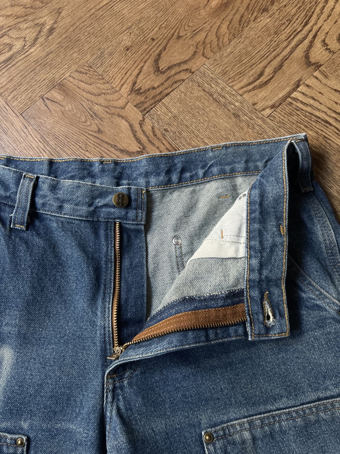 [34]칼하트 USA 빈티지 페이딩 더블니 워크 데님 팬츠 상품이미지3