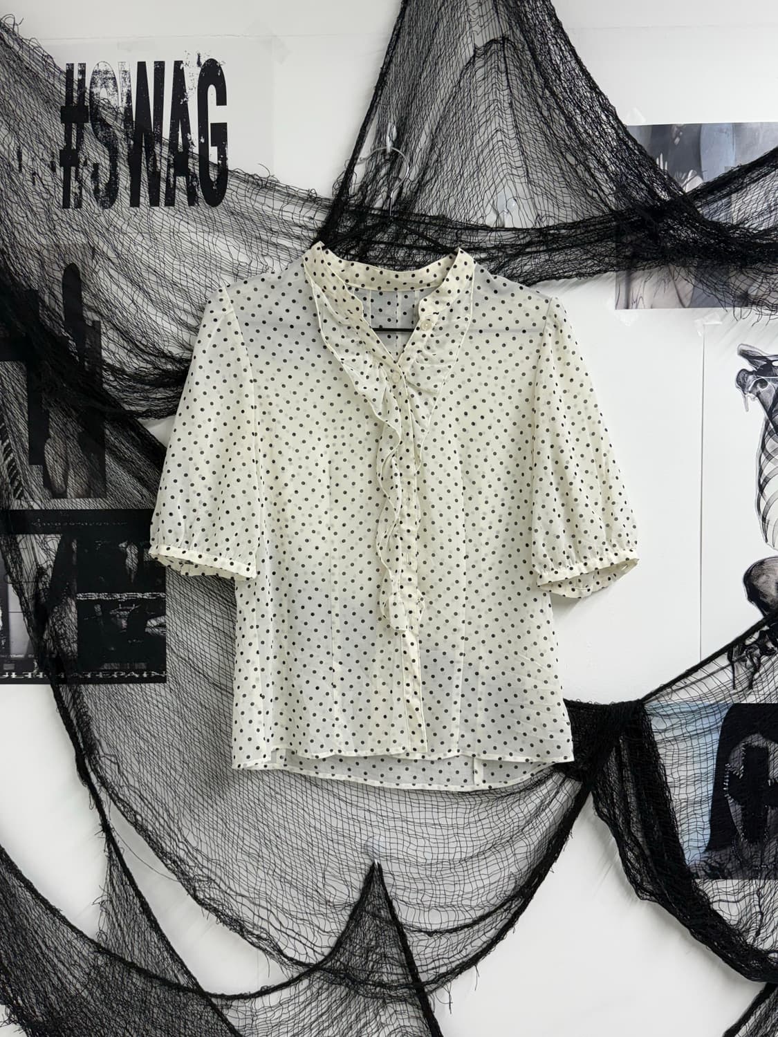 Pocket girl mood seethrough halfsleeve 상품이미지3