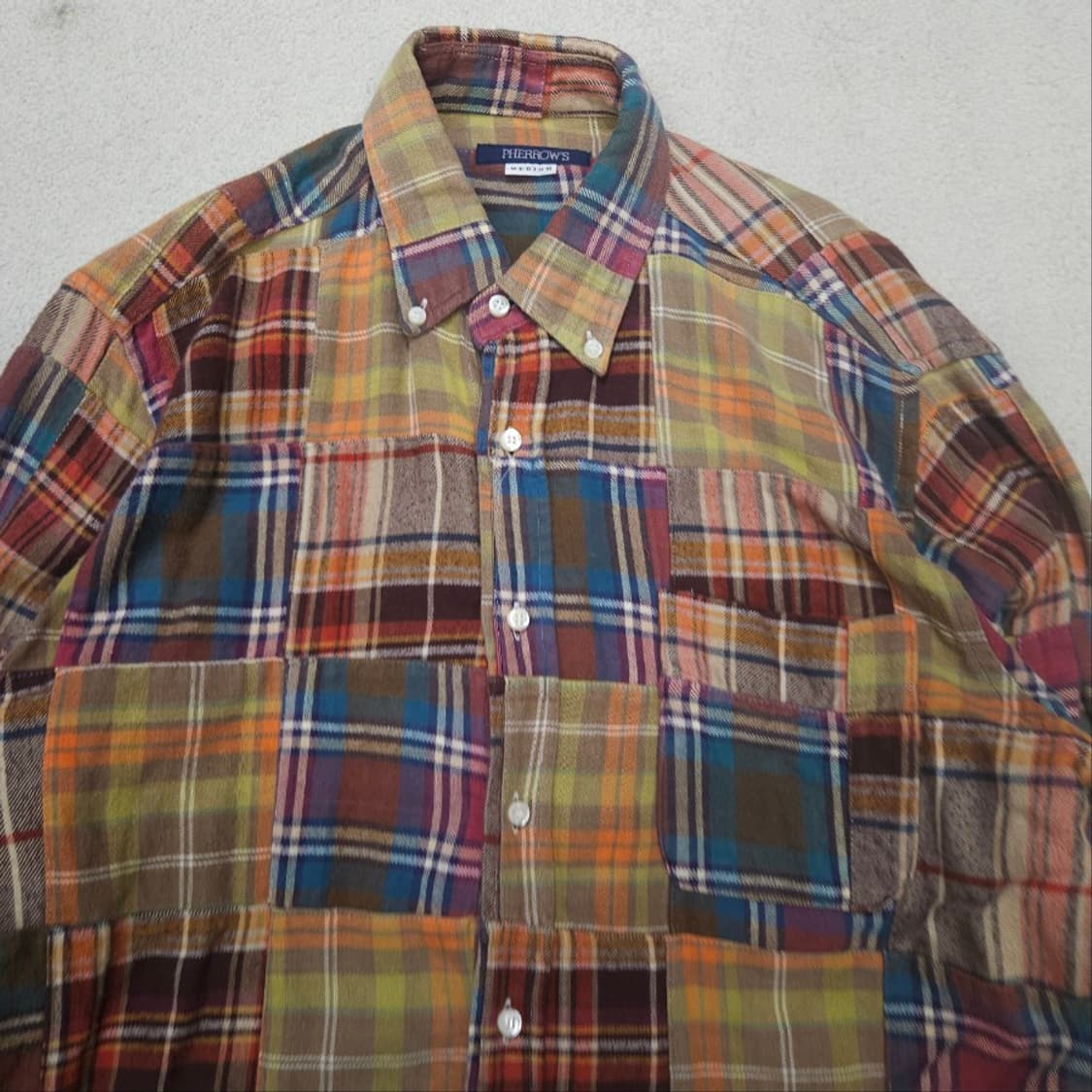 페로우즈 패치워크 셔츠 M 상품이미지3