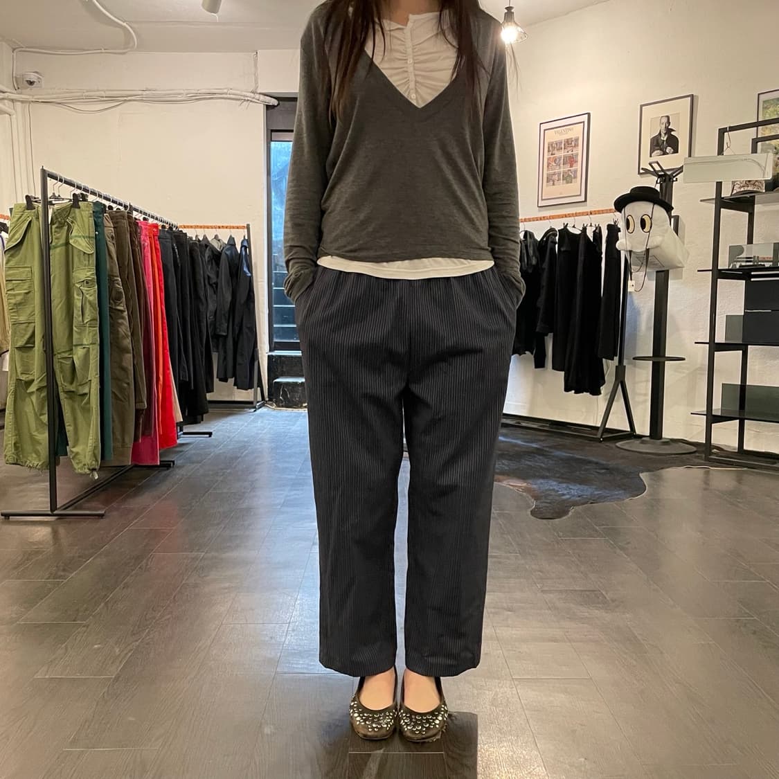 메종 마르지엘라 스트라이프 팬츠 상품이미지4