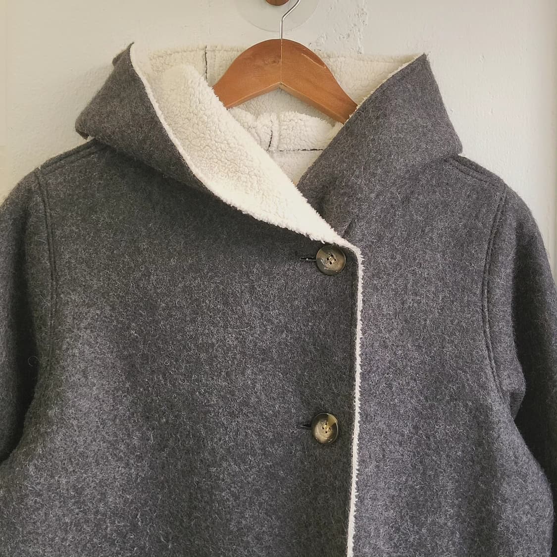 Back number 차콜 무스탕 코트 상품이미지3