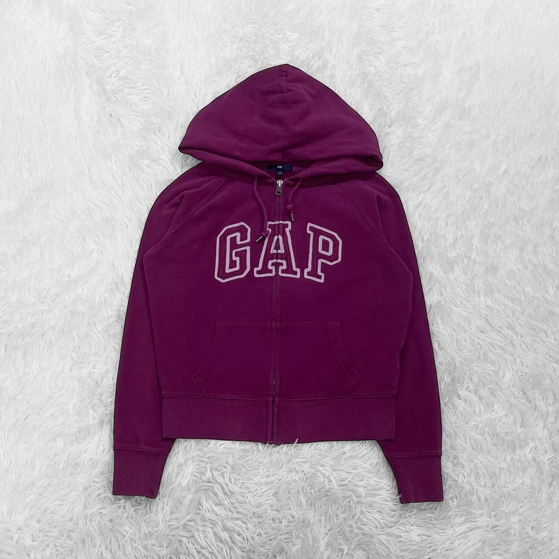 갭 Gap 스펠 로고 후드집업 버건디 상품이미지2