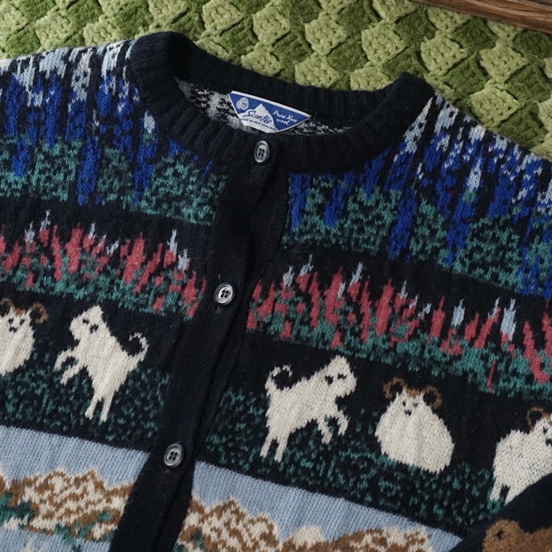 뉴질랜드 Pure Wool 핸드메이드 가디건 상품이미지4