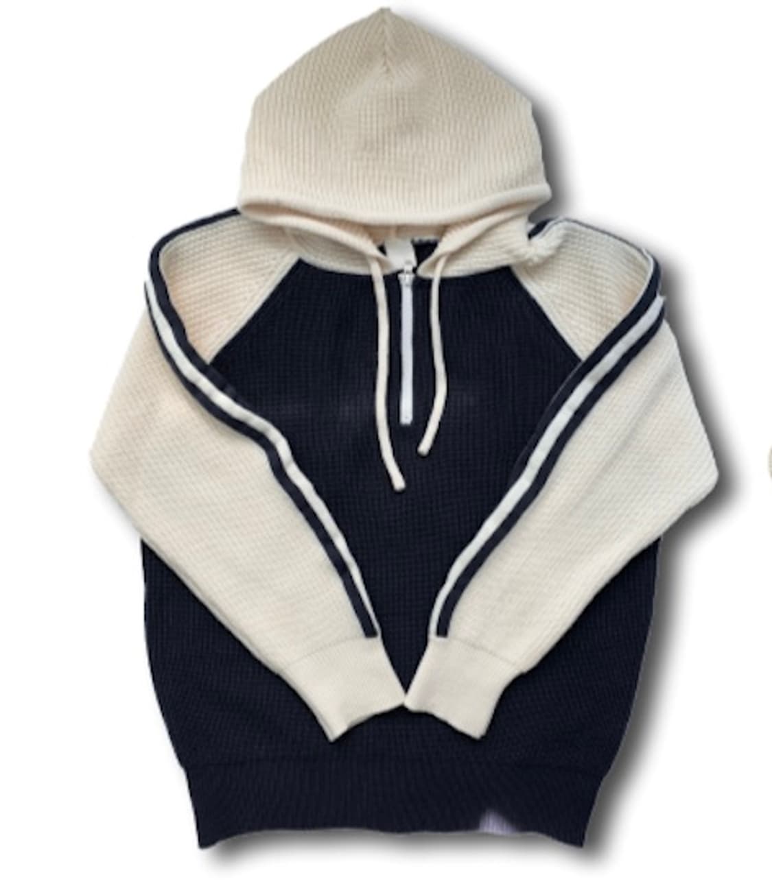 후드 나그랑 배색 집업니트  상품이미지2