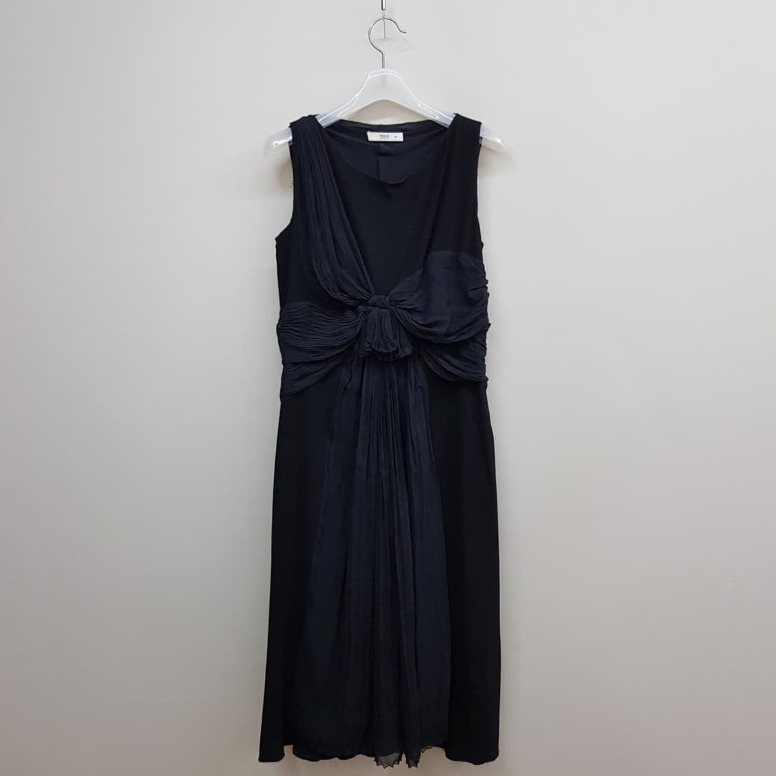 프라다 실크 디테일 슬리브리스 롱 원피스 46사이즈 상품이미지1