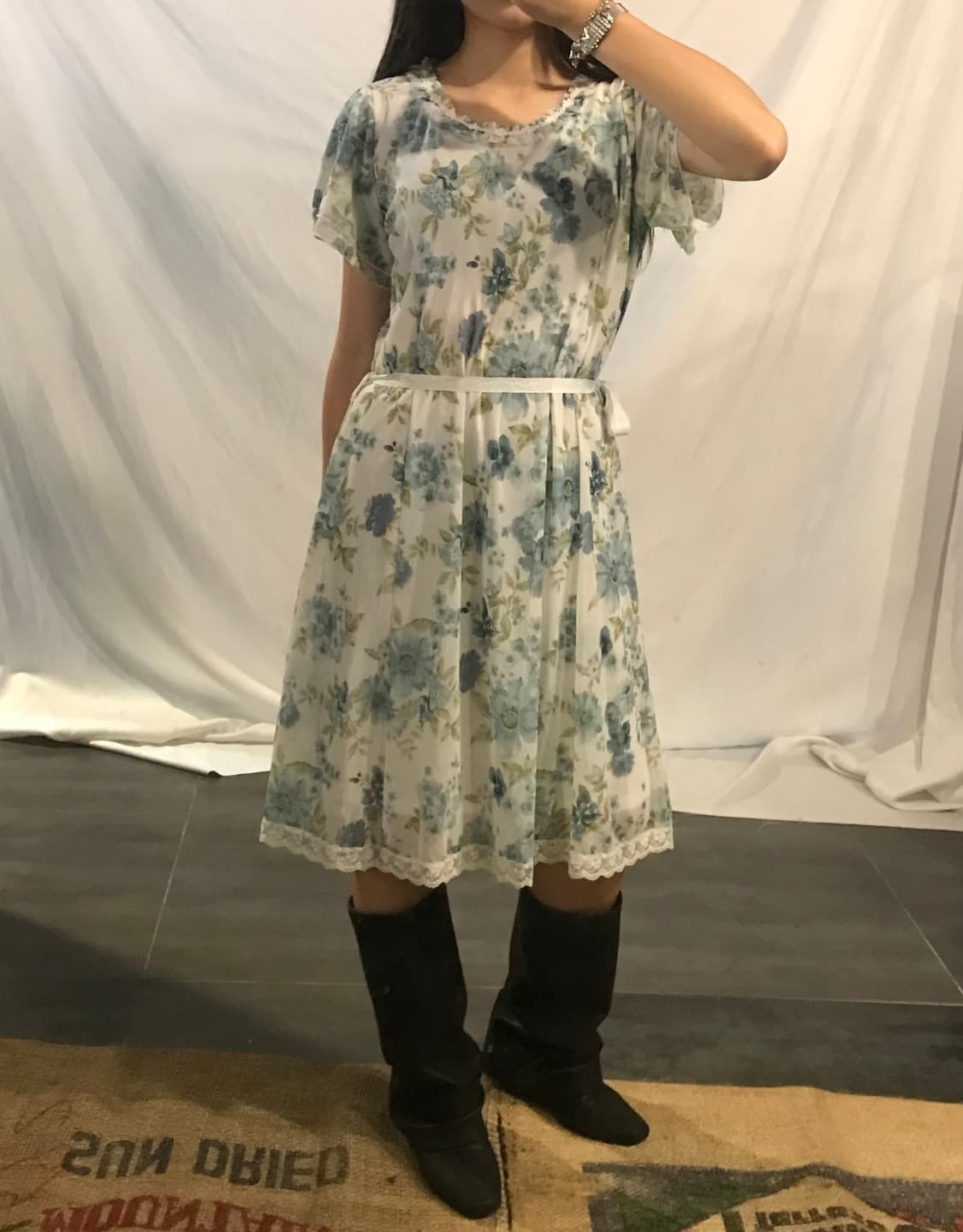 flower pattern chiffon dress 상품이미지5