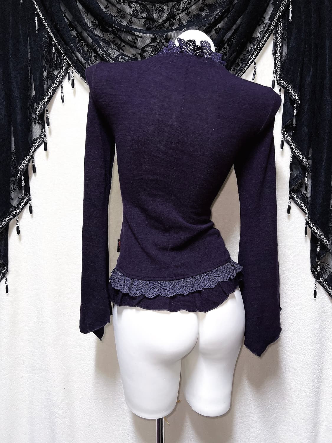 오즈온 ozzon 오리엔탈 고스펑크 중티 레이스업 코르셋 니트 핀터 고딕 상품이미지9