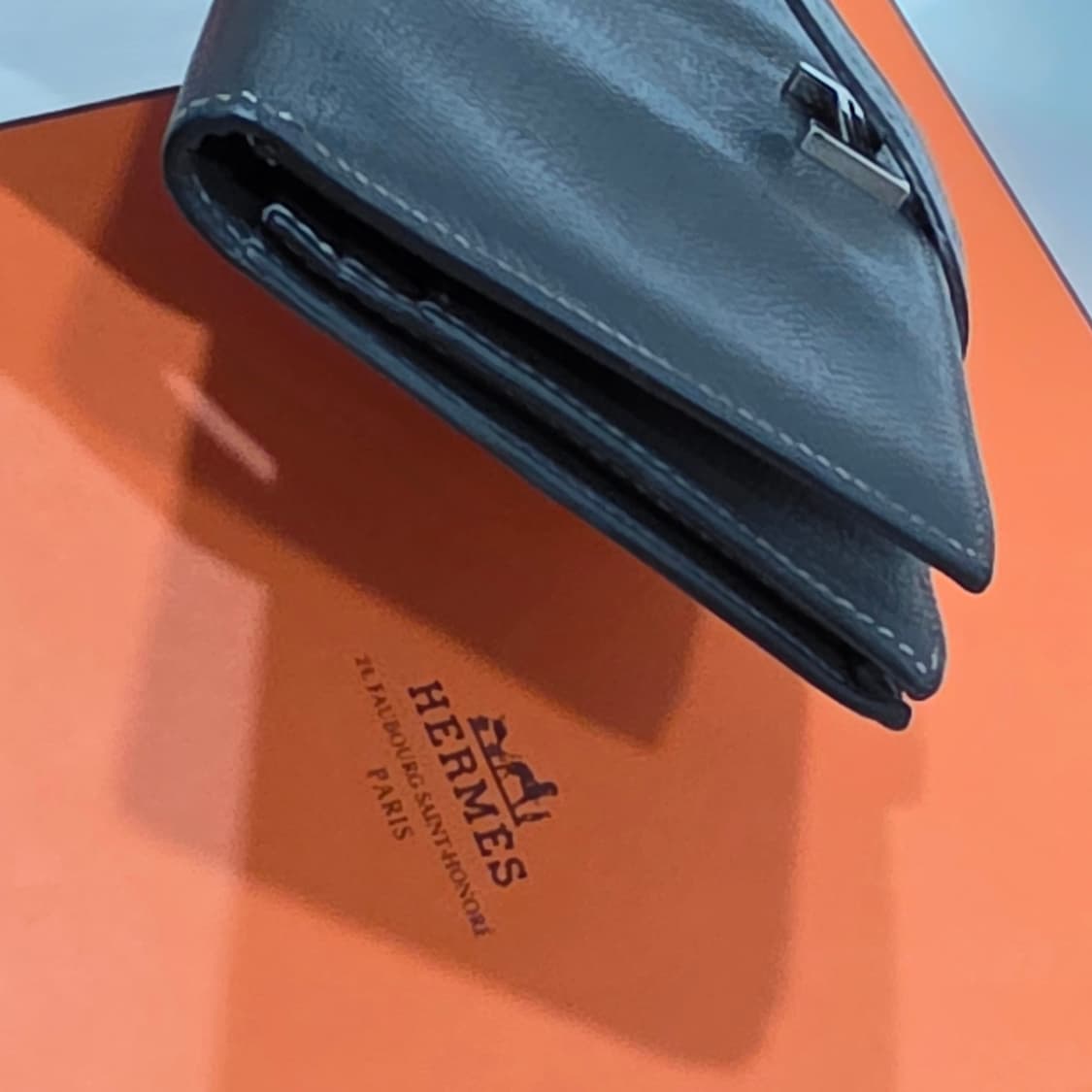 에르메스 베안 엡송  그레이 은장 장지갑 ㅁJ각인 상품이미지5