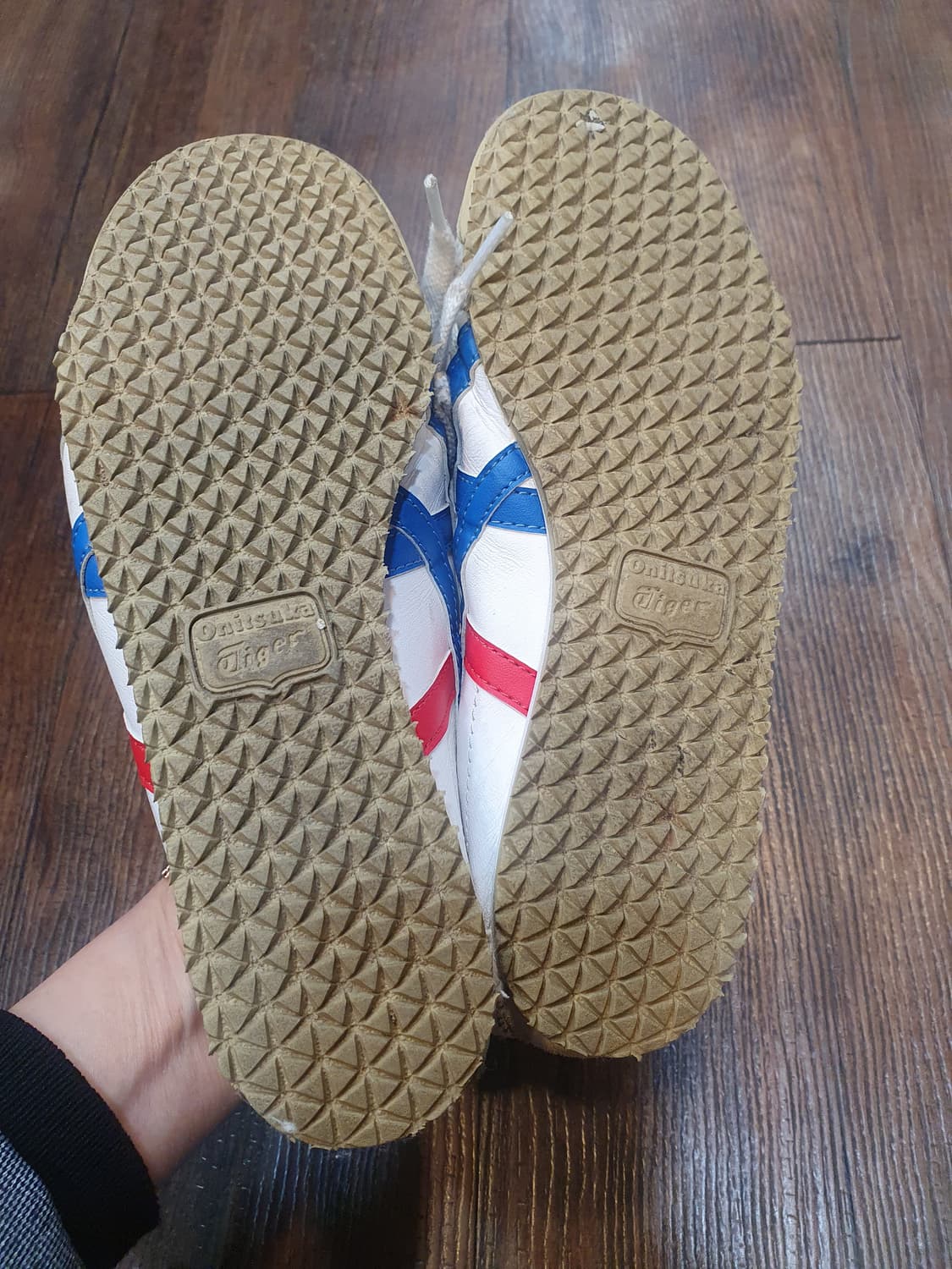 오니츠카타이거 흰/파/빨 스니커즈230 상품이미지5