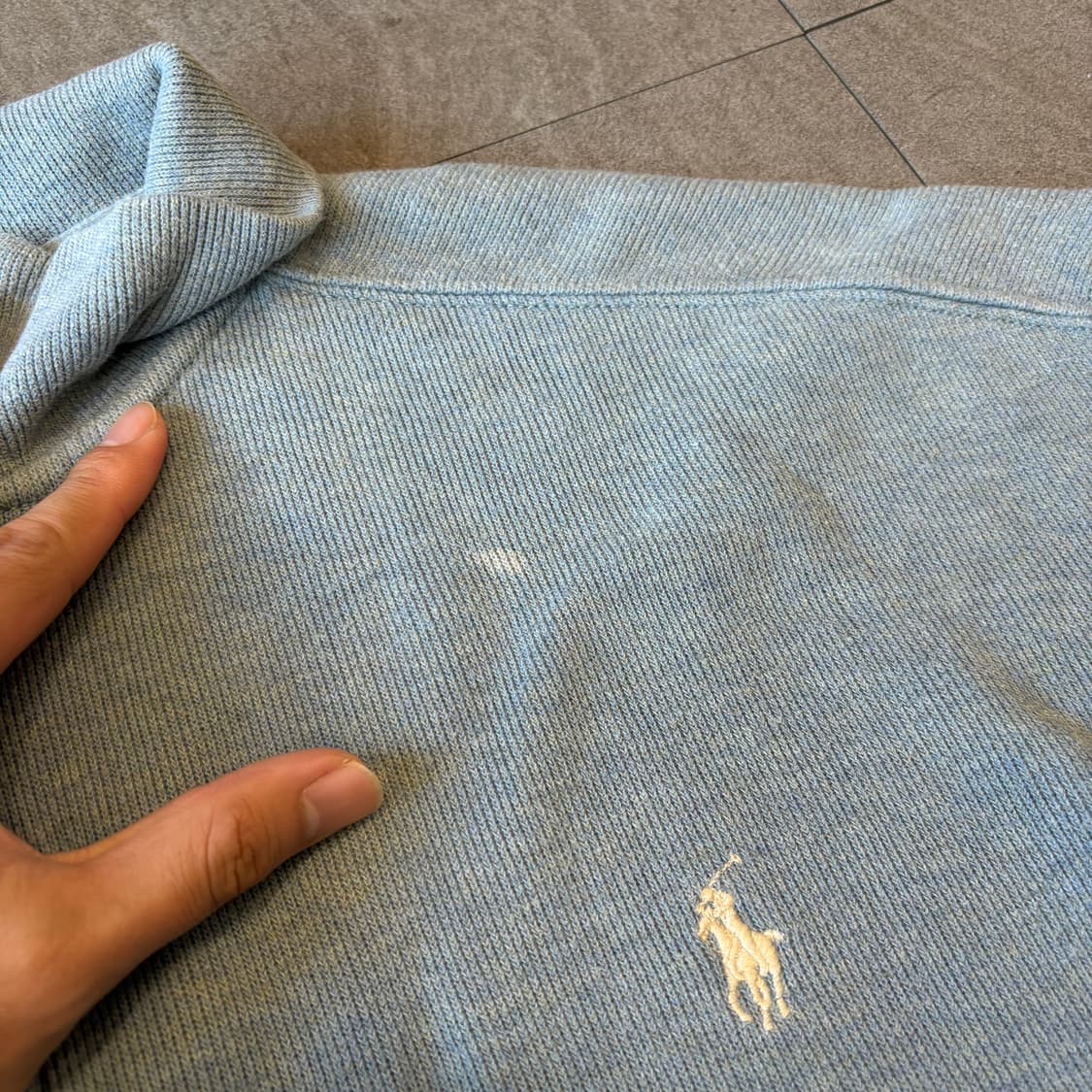 폴로 정품 에메랄드 반집업 니트 상품이미지6