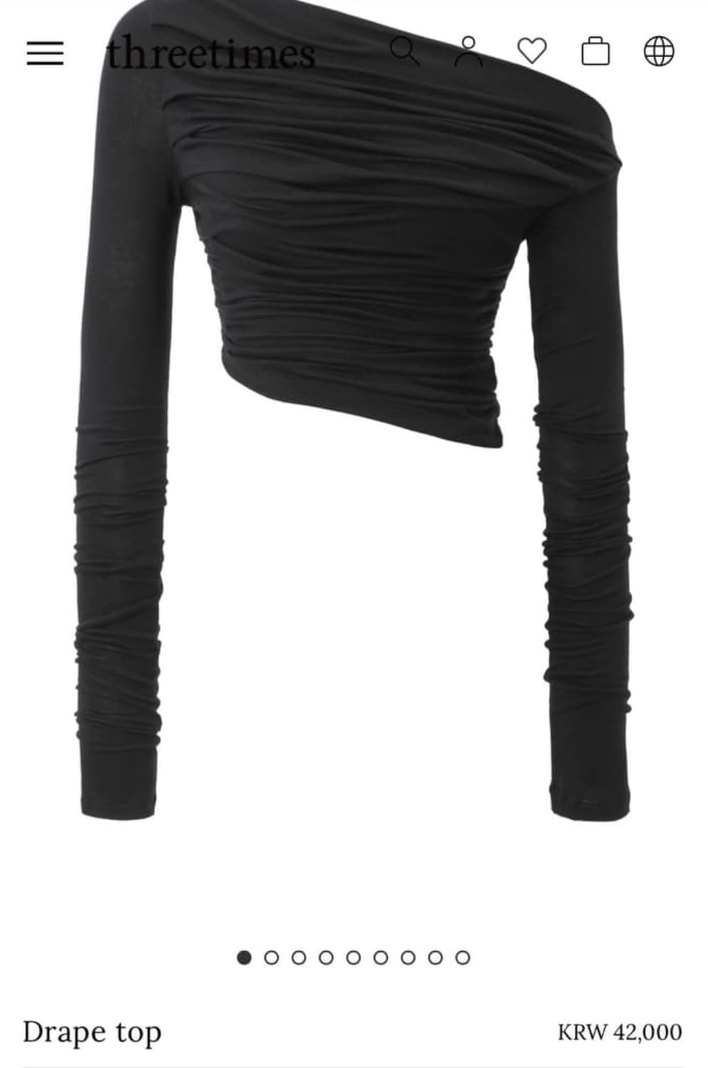 쓰리타임즈 드레이프탑 블랙 상품이미지1
