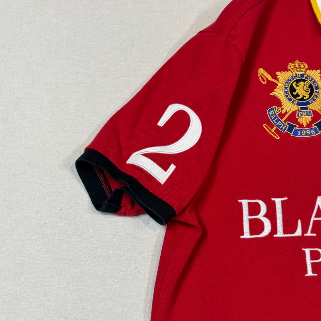 L) 폴로 랄프로렌 블랙와치 골드 빅포니 반팔 카라티 상품이미지5