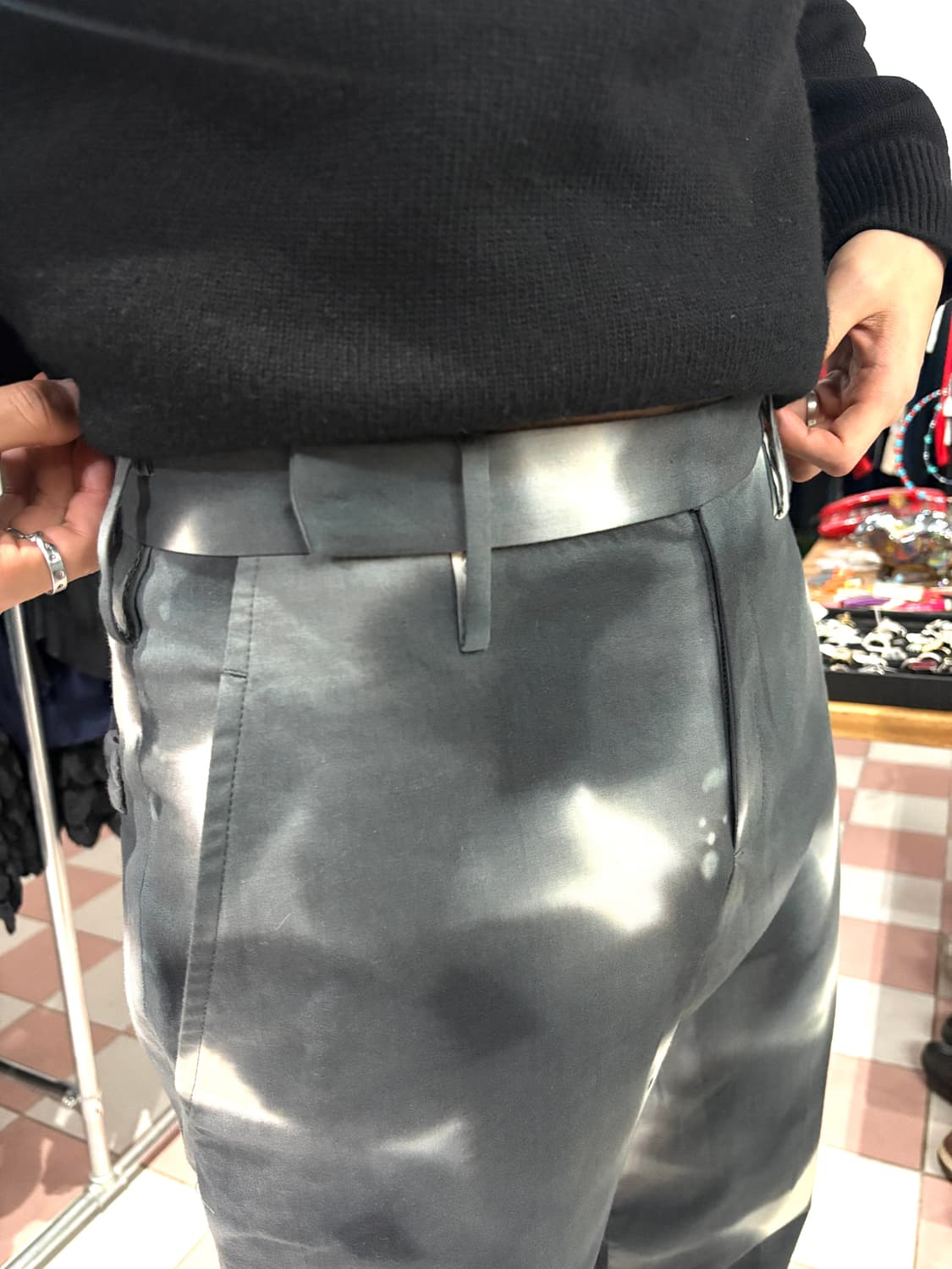 TTF✳️2014 요지야마모토 뿌르옴므 블리치팬츠 /새상품 상품이미지3