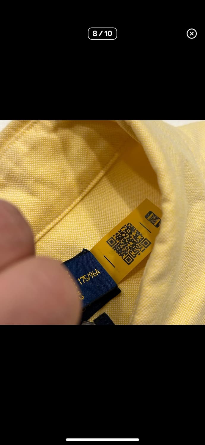 폴로랄프로렌 신형 큐알 클래식핏 셔츠 옐로우 M 상품이미지3