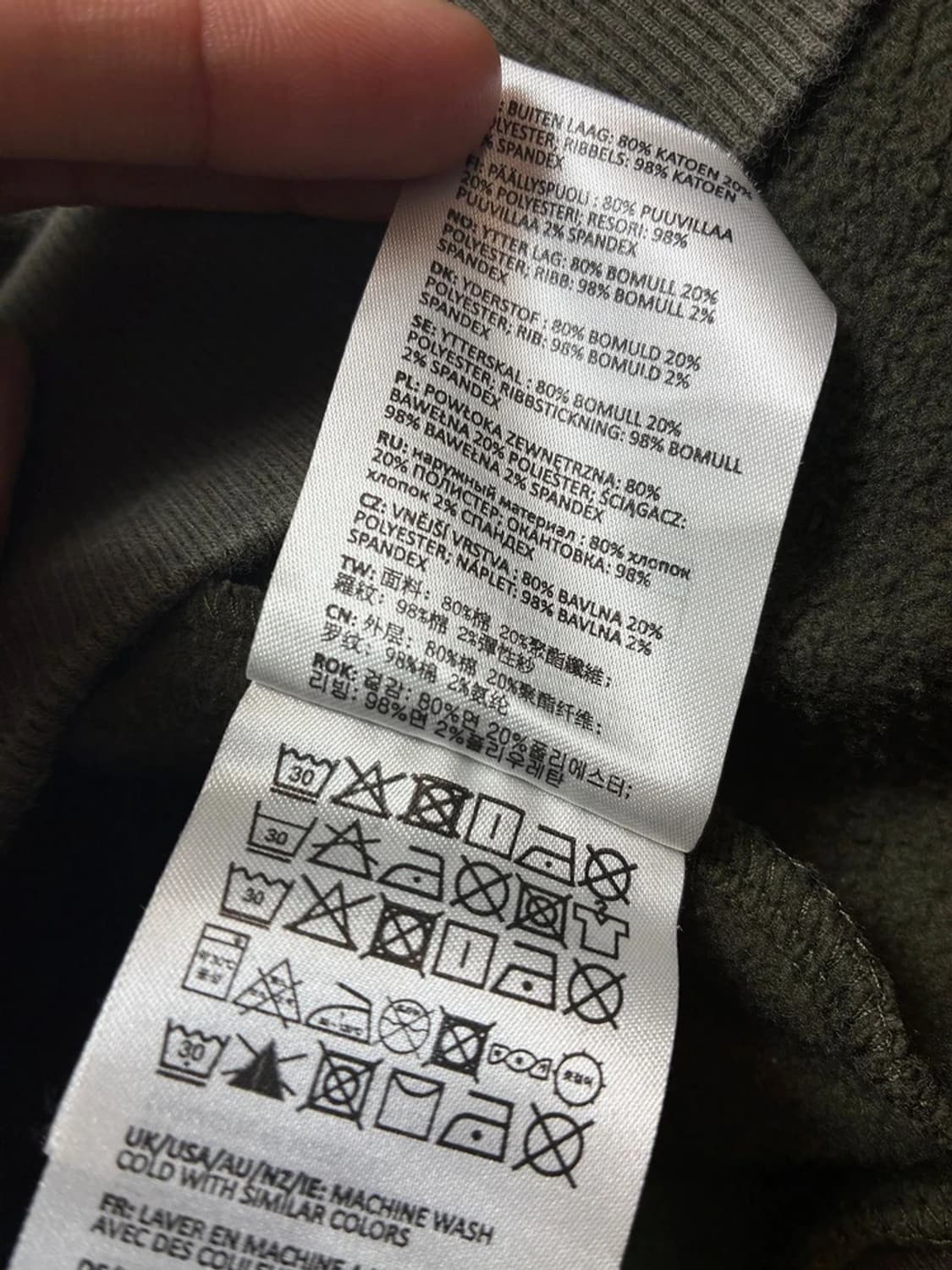 칼하트 WIP 카키 워싱 후드 집업 PN8259 상품이미지8