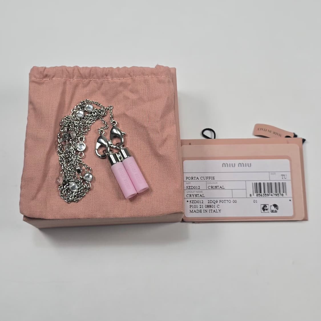 미우미우 에어팟 체인 파이널 셀 목걸이 상품이미지1