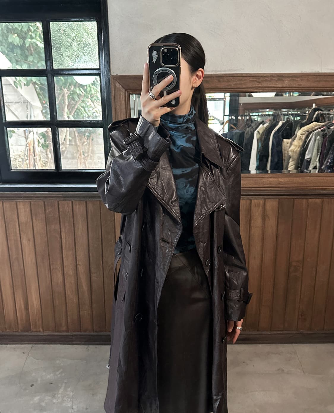 GANNI printed mesh turtleneck 상품이미지4