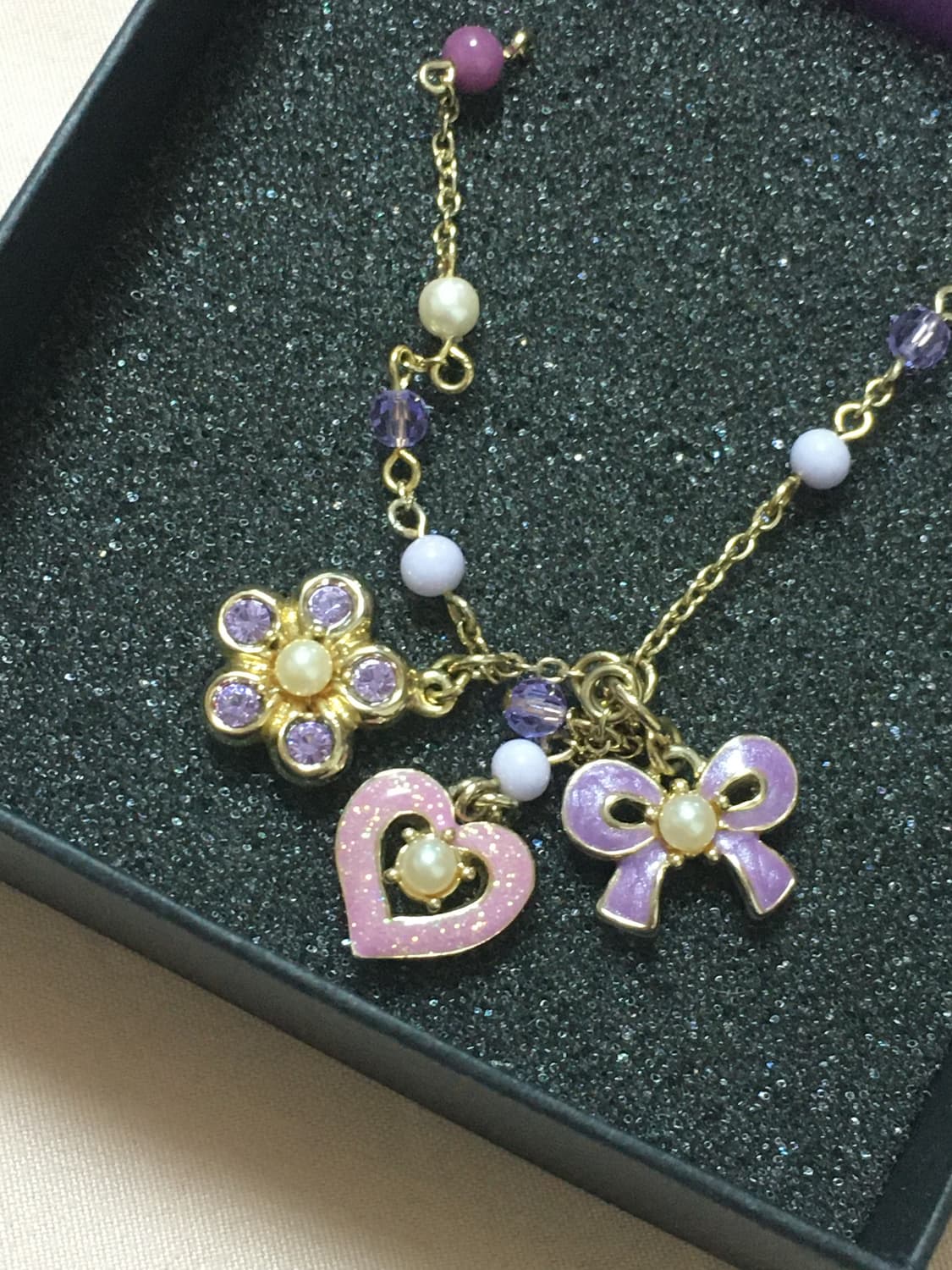 (정품) 안나수이 목걸이 레이어드 진주 꽃 리본 하트 나비 갸루 히메 상품이미지2