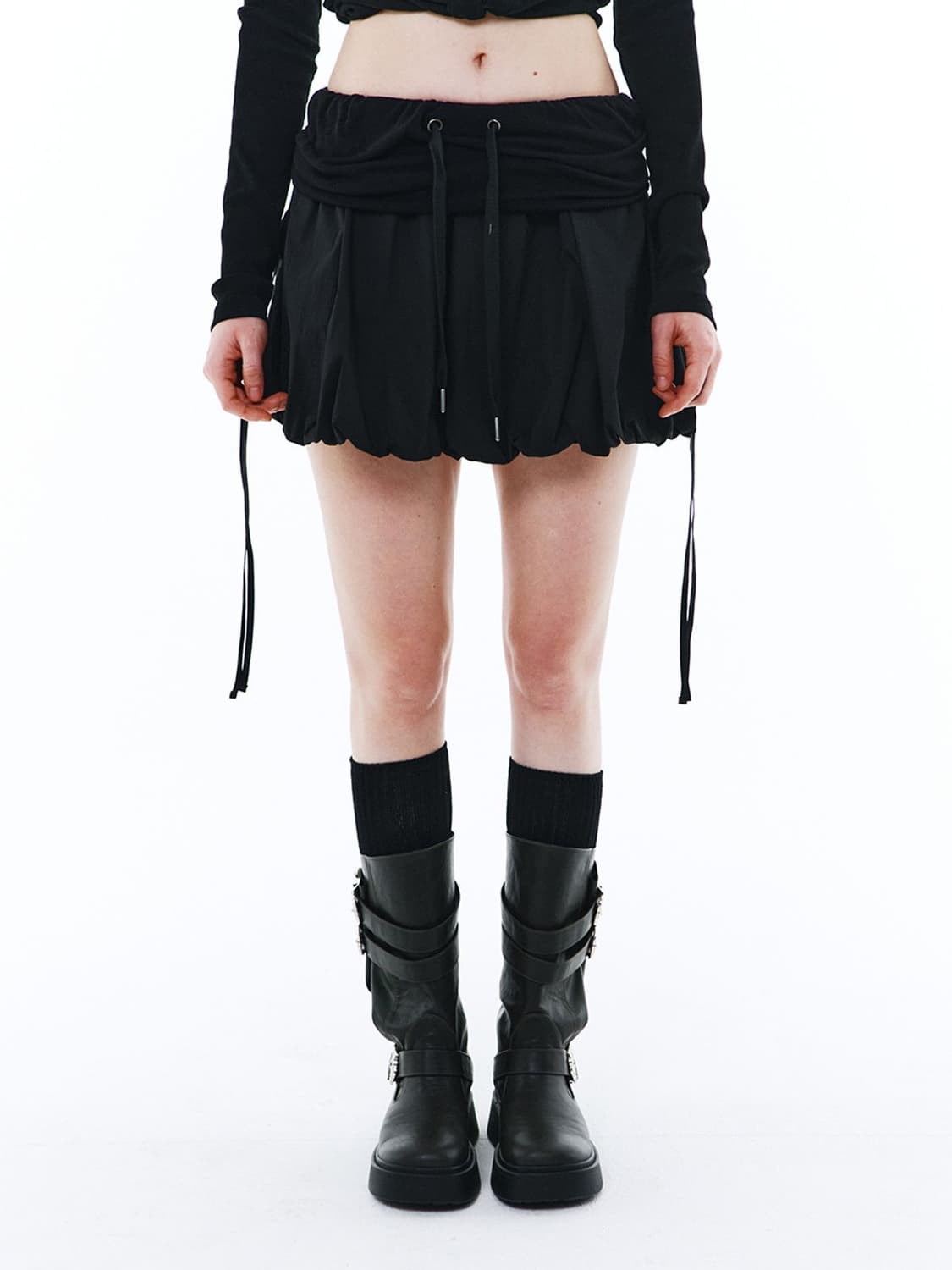 Leey Yeel 벌룬 스커트 BLACK 상품이미지3