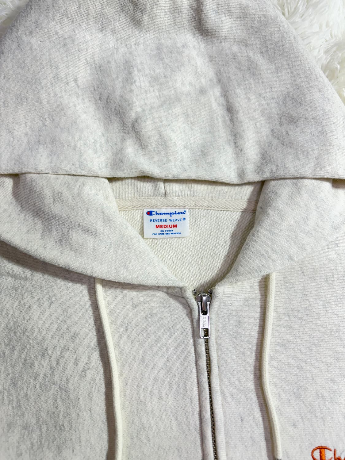 챔피온 리버스위브 크림 후드집업 상품이미지7