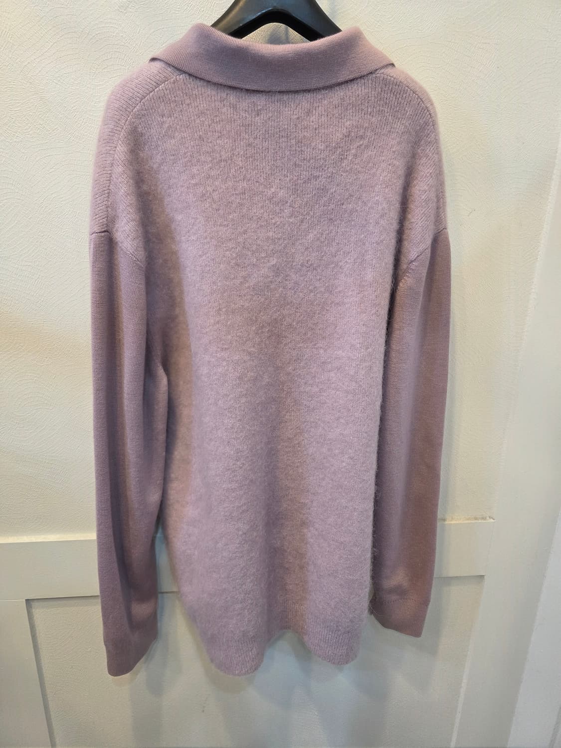 COS 오픈카라 더스트핑크 니트 티셔츠 상품이미지6