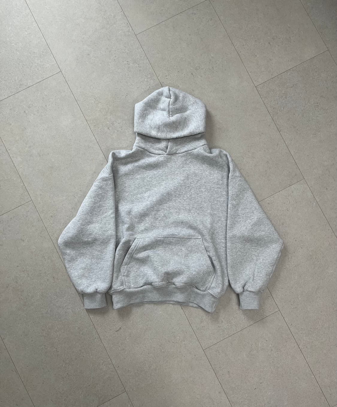 velour garments 450gsm 그레이 후드티 상품이미지1