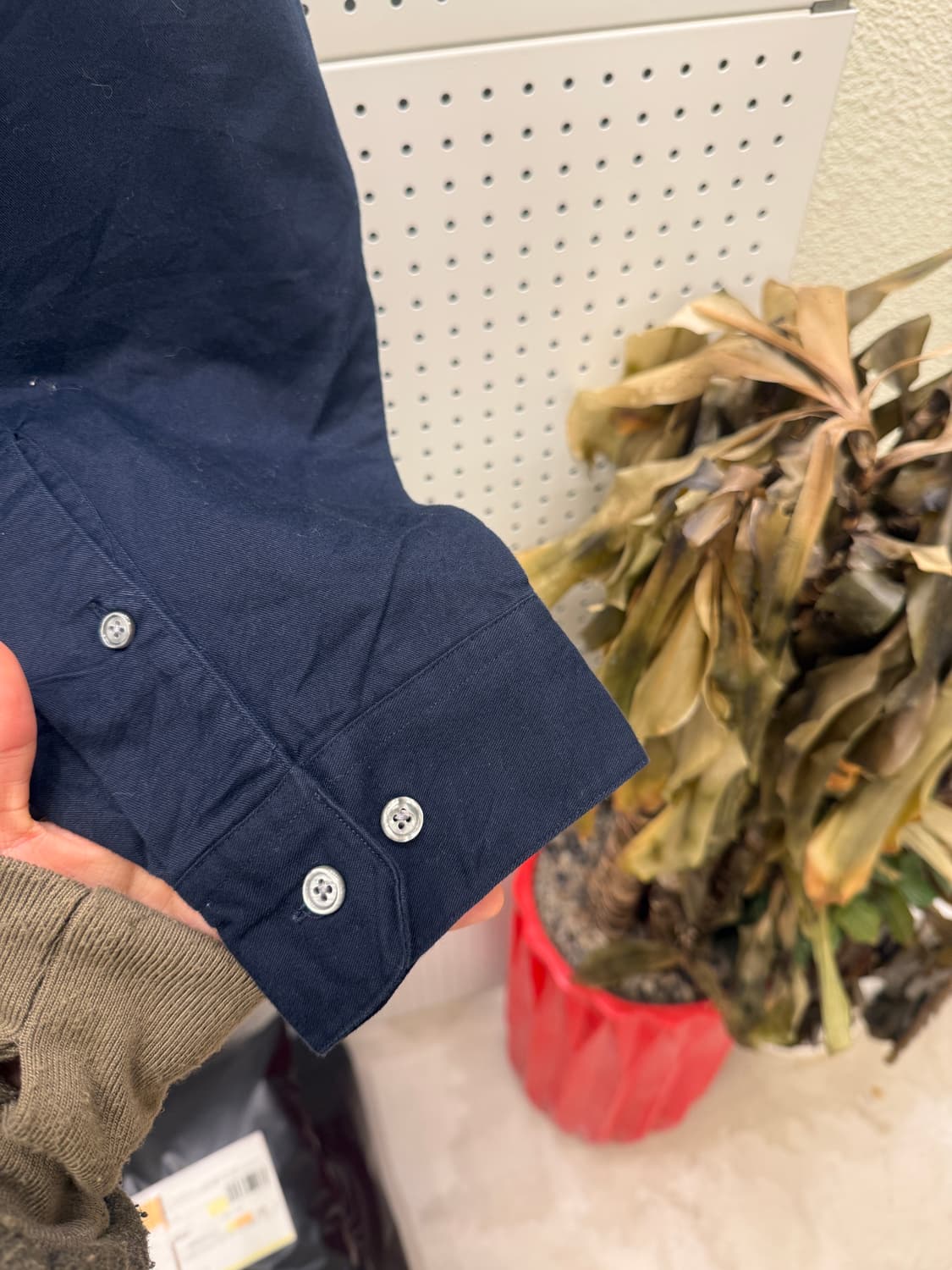 칼하트 박시핏 투포켓 워크 셔츠 네이비 U172 상품이미지4