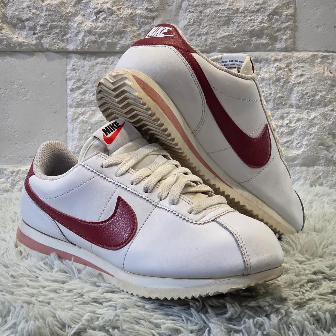 3q-27:나이키 코르테즈 클래식 레드/화이트 (23cm) 상품이미지4