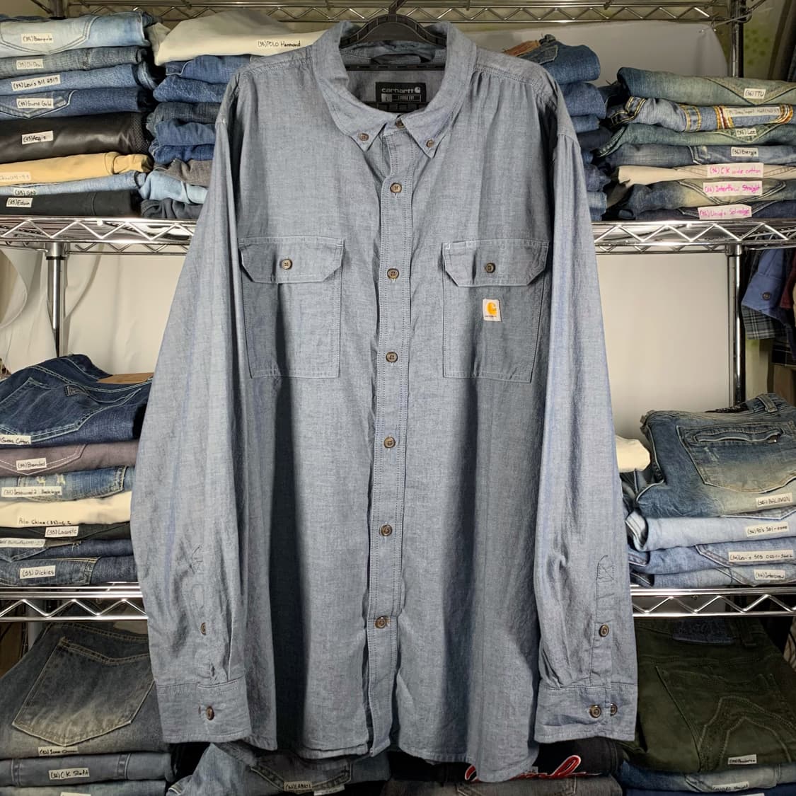 [L] 칼하트 루즈핏 샴브레이 워크셔츠 상품이미지2
