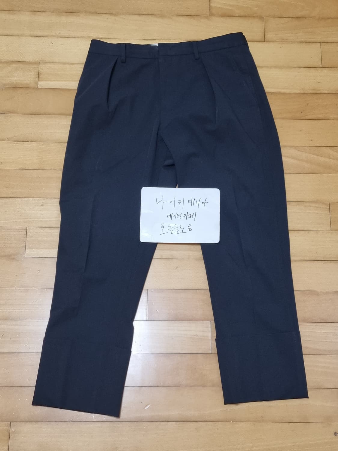 (48) 우영미 턴업팬츠 블랙 상품이미지1