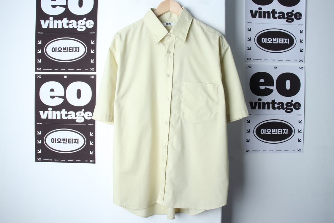 (L-XL) 유니클로 반팔 카라 티셔츠 셔츠 남방 U라인-H3H33792 상품이미지2