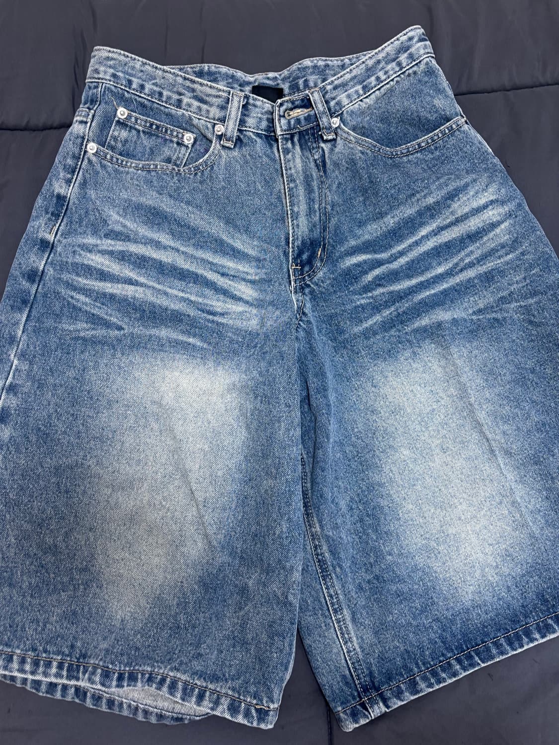 트릴리온 캣 브러쉬 워시드 버뮤다 데님 쇼츠 (SAND BLUE)  m 상품이미지2