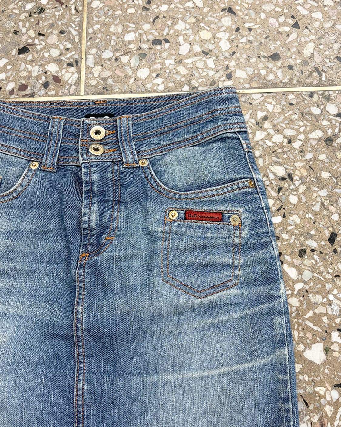 돌체앤가바나 데님 미디 스커트 상품이미지3