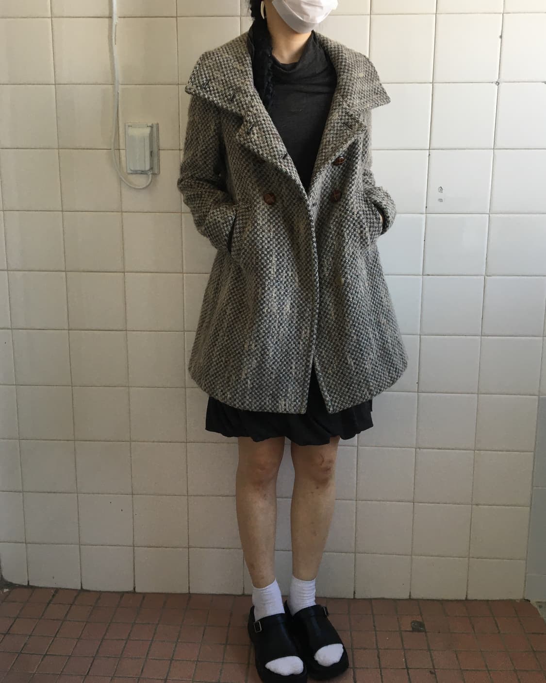 High neck double button coat 상품이미지5