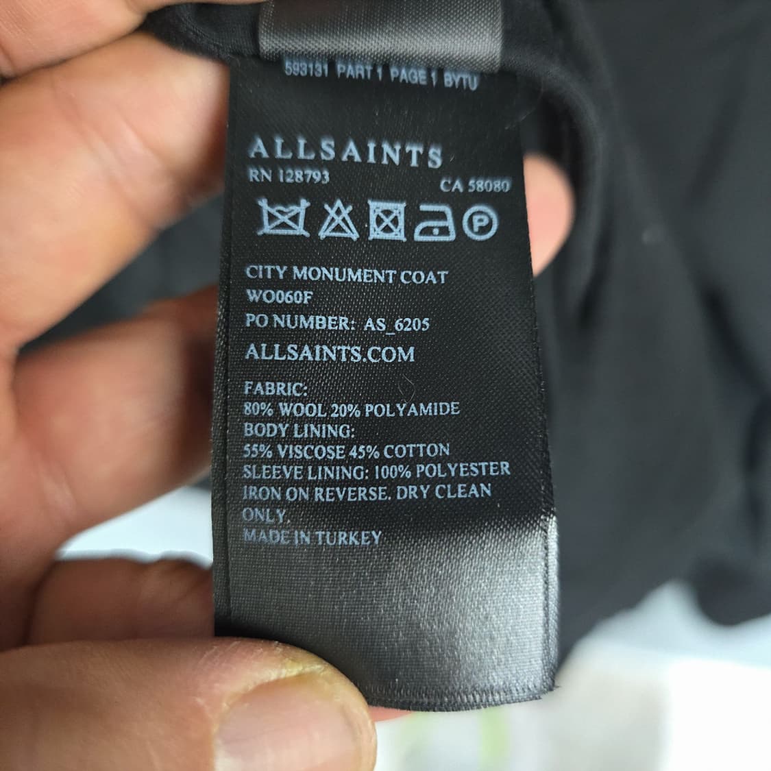 올세인츠(AllSaints) 시티 모뉴먼트 코트 42 상품이미지9