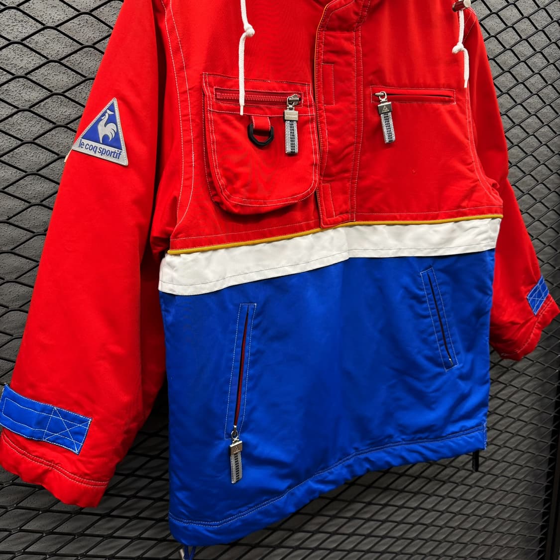 르꼬끄 스포츠 레트로 컬러블럭 아노락 패딩안감 디테일 멀티컬러 상품이미지5