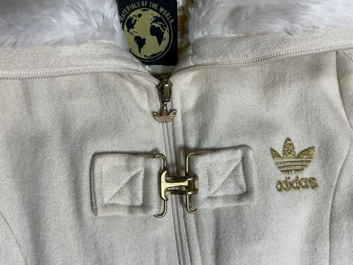 아디다스 Y2K 보아털 금장 버클 원피스 코트자켓 중디다스  상품이미지7