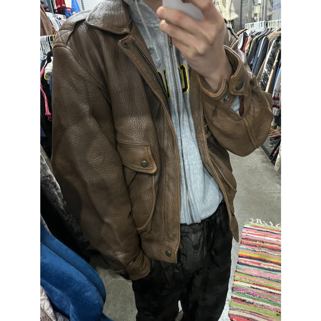 90s DEUX2C 양가죽 봄버자켓  상품이미지2