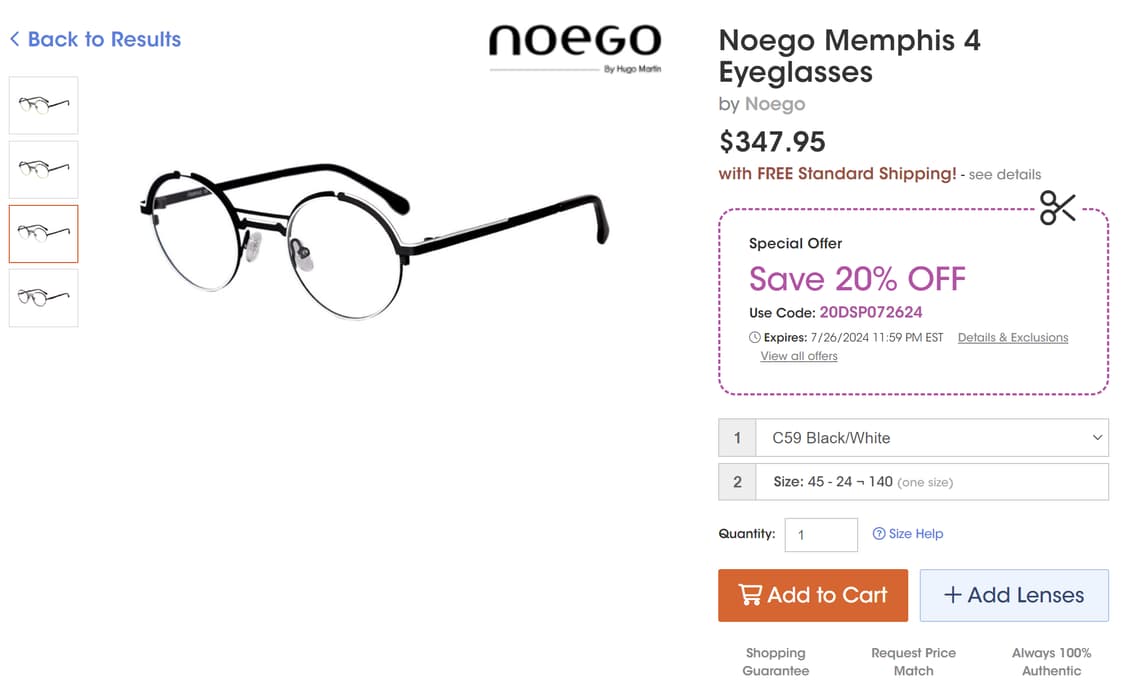 NOEGO 멤피스 안경 디자이너 예술가 감독 작가 안경 0070 상품이미지9