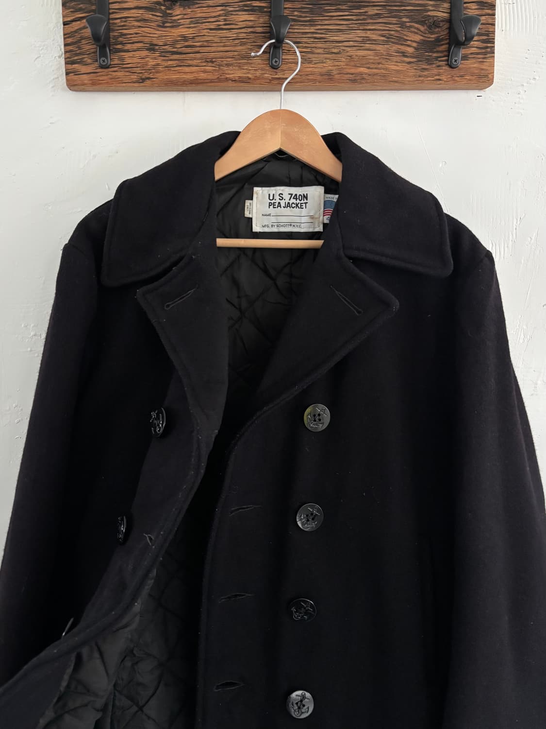 Schott NYC 쇼트 뉴욕 멜튼 울 피코트 상품이미지6