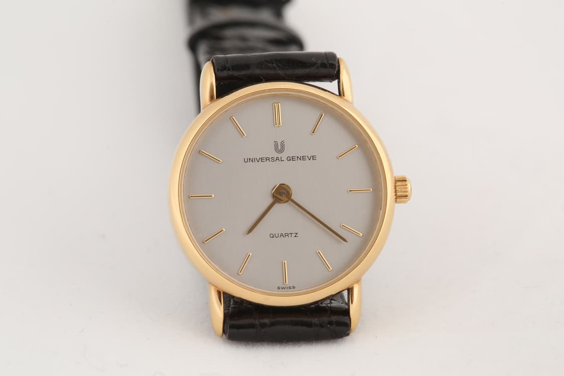 유니버설 제네브 실버 다이얼 여성용 쿼츠 시계 상품이미지1