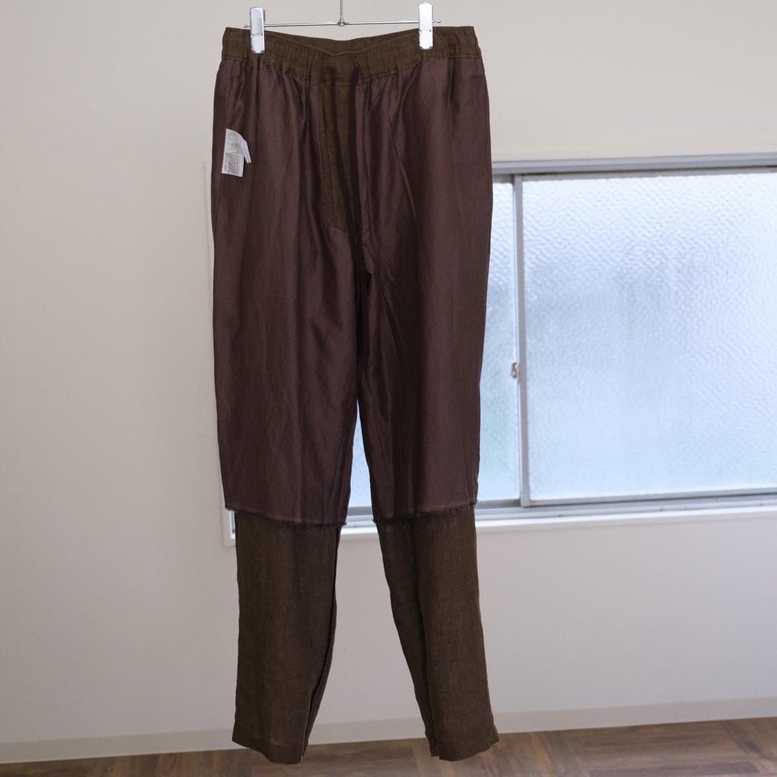 [2] 일레브 린넨 포플린 트라우저 브라운 상품이미지6
