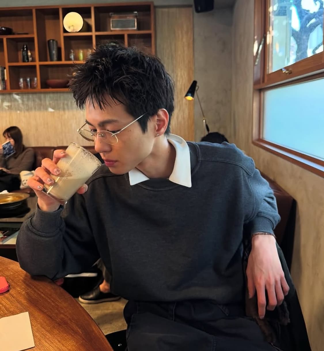 모델 키주로 타카타 원형 무테 안경 선글라스 빈티지 실버 상품이미지5